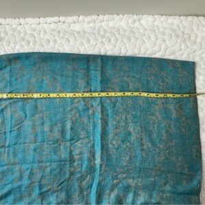 Teal and Gold Patterned Fabric